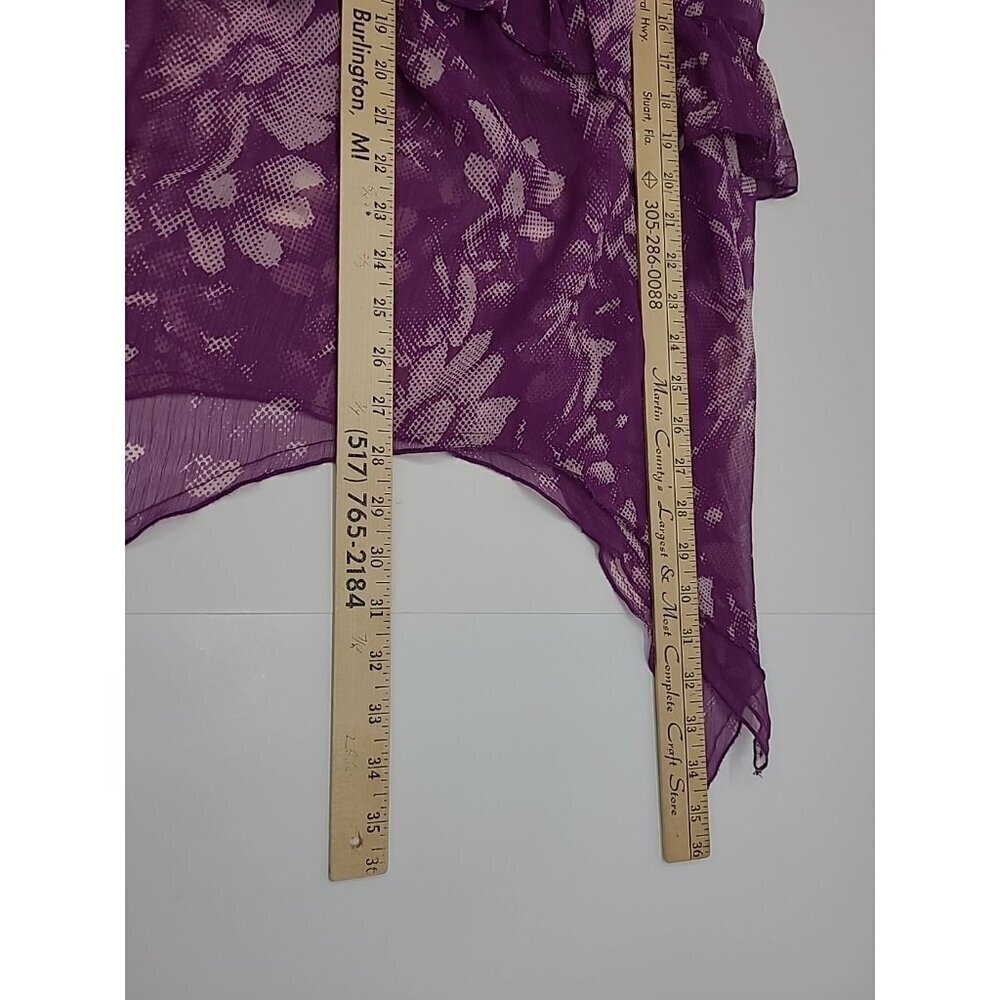 Urban Outfitters Tiered Skirt Women's Size Medium Purple Floral Boho Ruffles - Picture 7 of 7